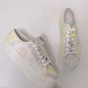 Superga Pastel Tie‎ Dye Platform Canvas Sneaker Beads Size 8.5